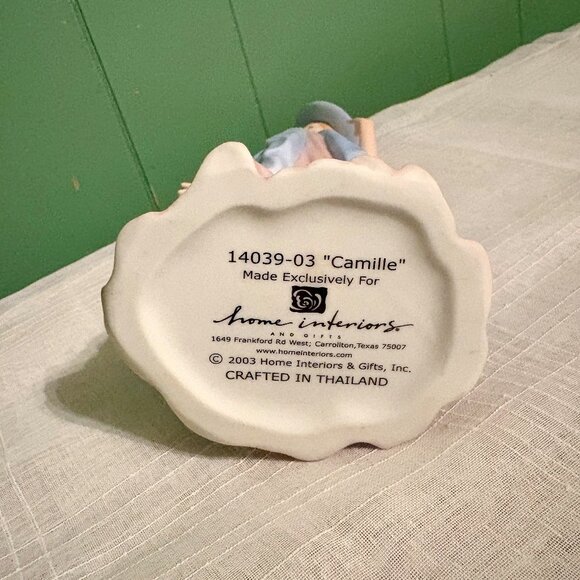 Vintage 2003 HOME INTERIORS 9" Porcelain Figurine # 14039-03 CAMILLE Homco - Picture 6 of 6